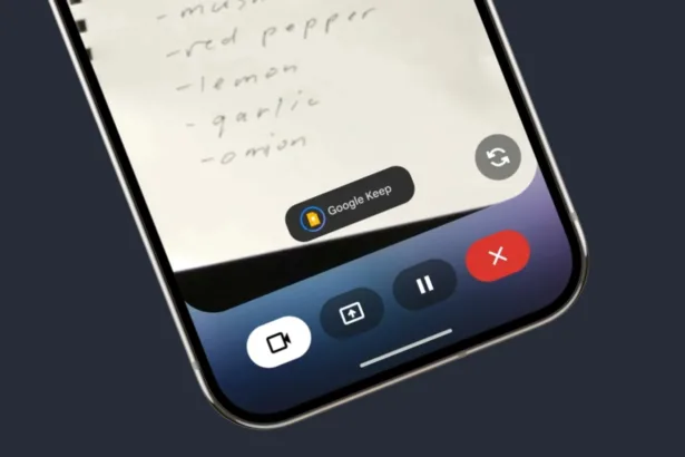 Gemini Live Google Keep