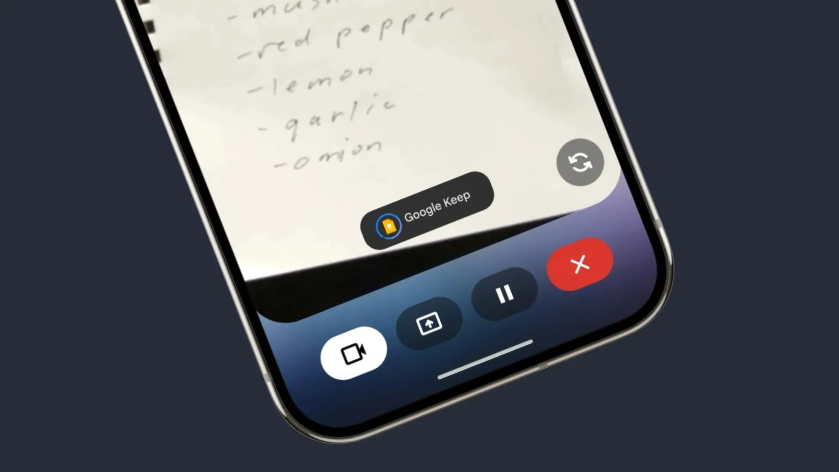 Gemini Live Google Keep