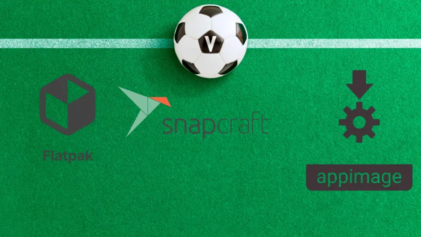 Comparativo entre formatos de pacote universal Linux: Flatpak, Snap e AppImage.