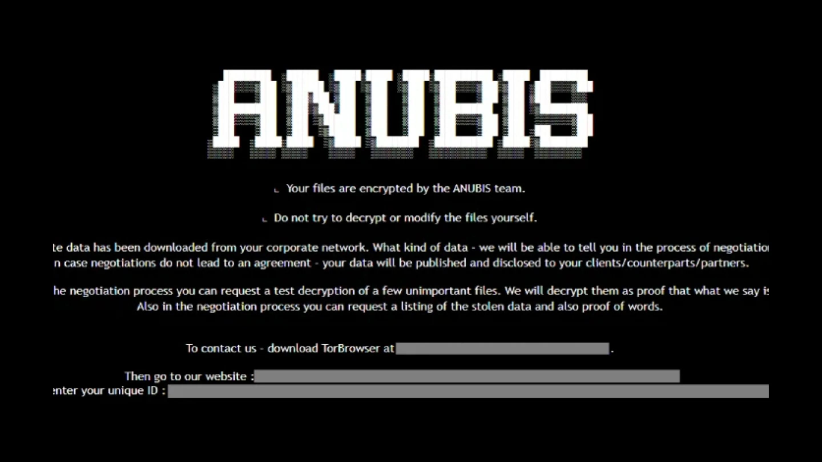Anubis Ransomware