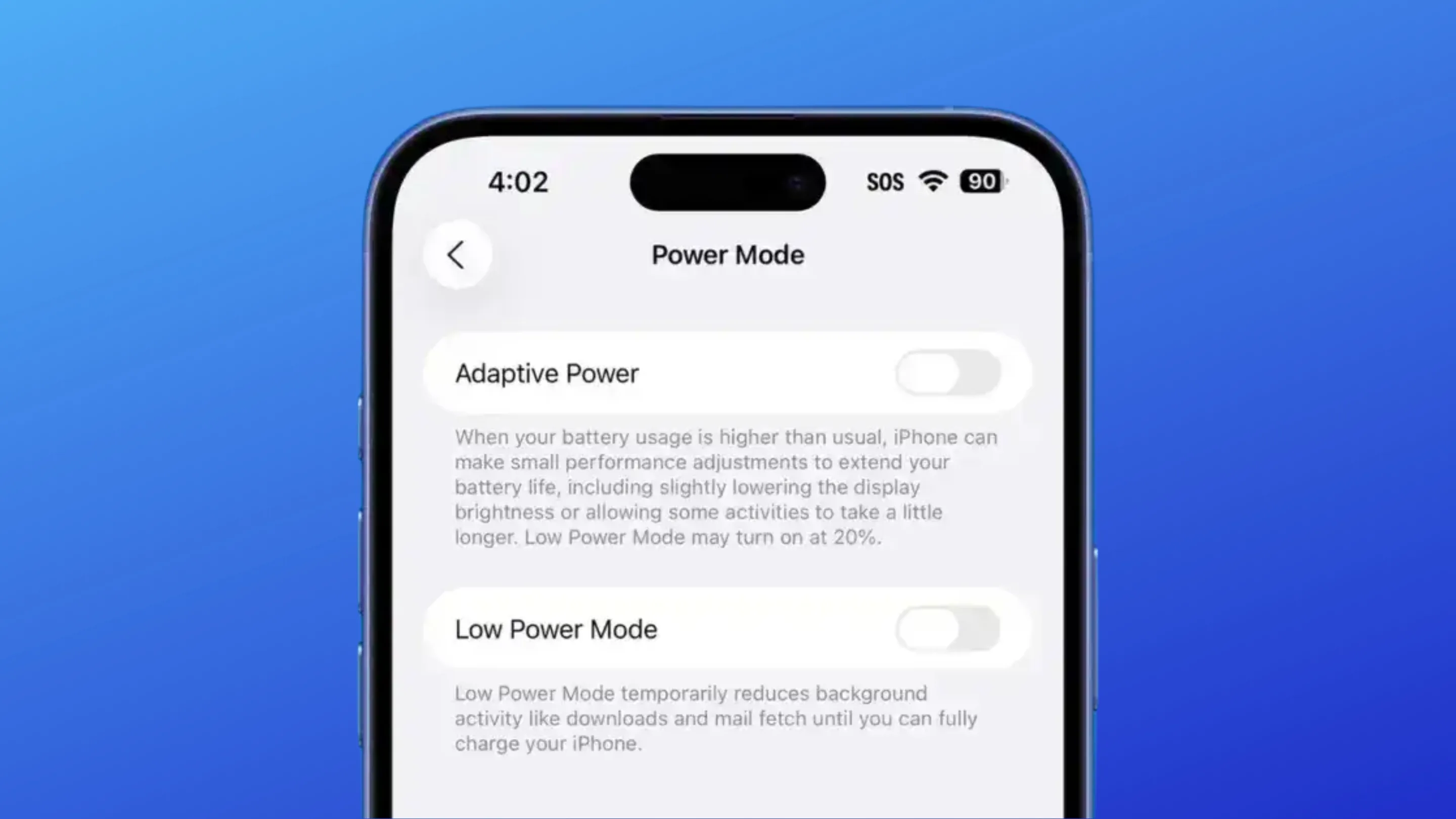 Modo adaptativo iOS 26