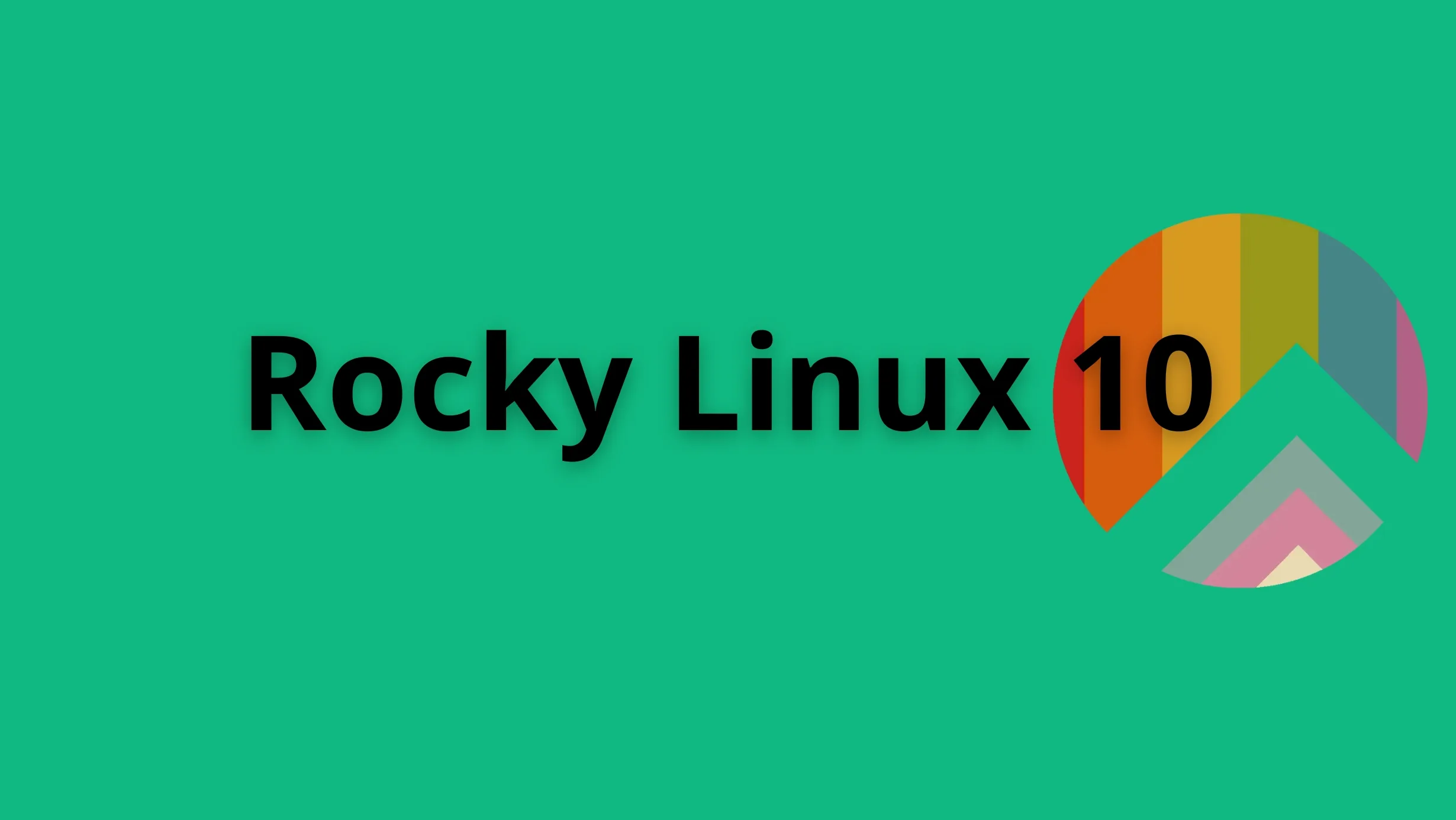 Logo do Rocky Linux 10 com fundo verde, destacando o novo lançamento da distribuição