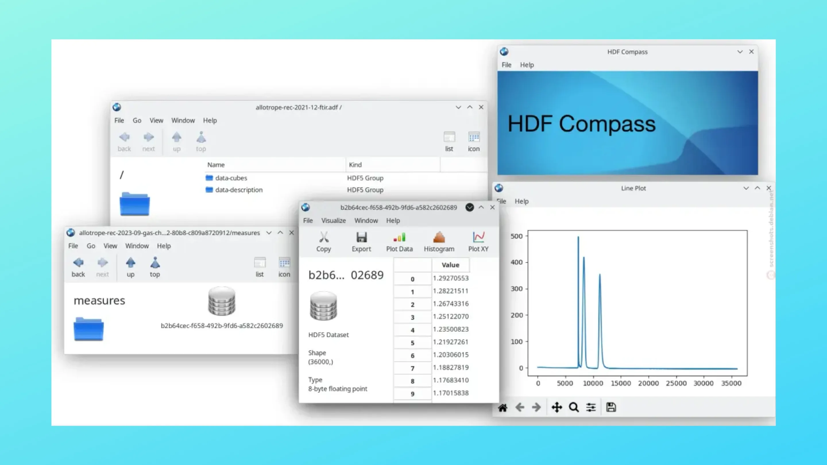 Imagem com a interface do HDFCompass