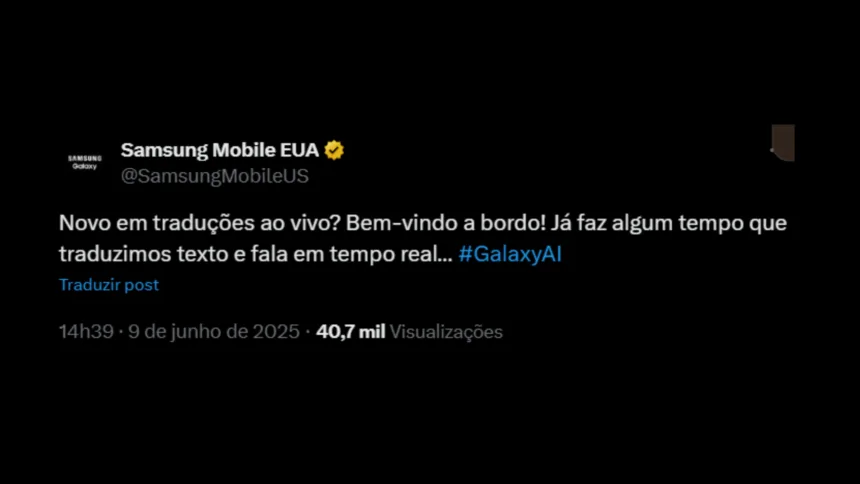 Mensagem Samsung X