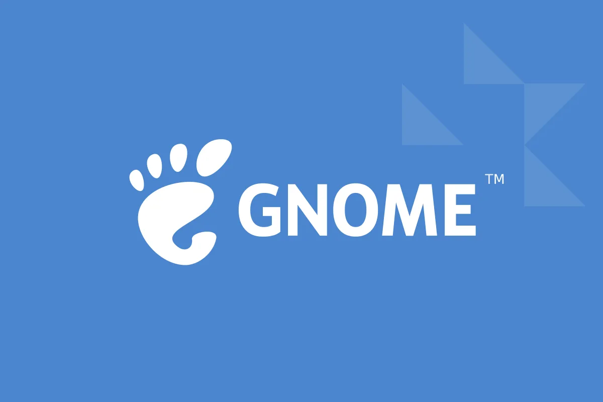 Imagem oficial do GNOME com fundo azul, representando o GNOME 49.alpha.0 com Wayland como padrão