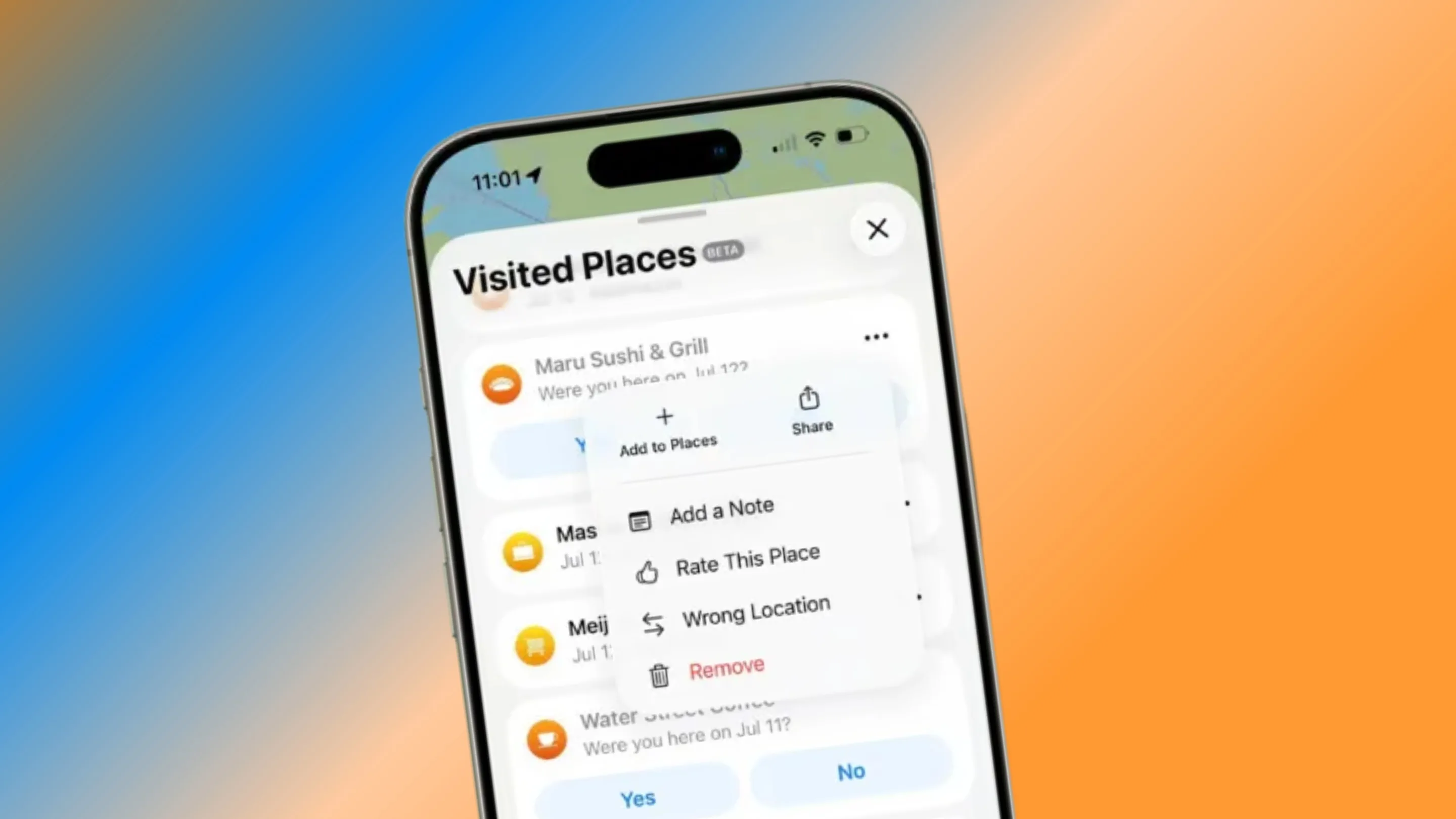Lugares Visitados Apple Maps