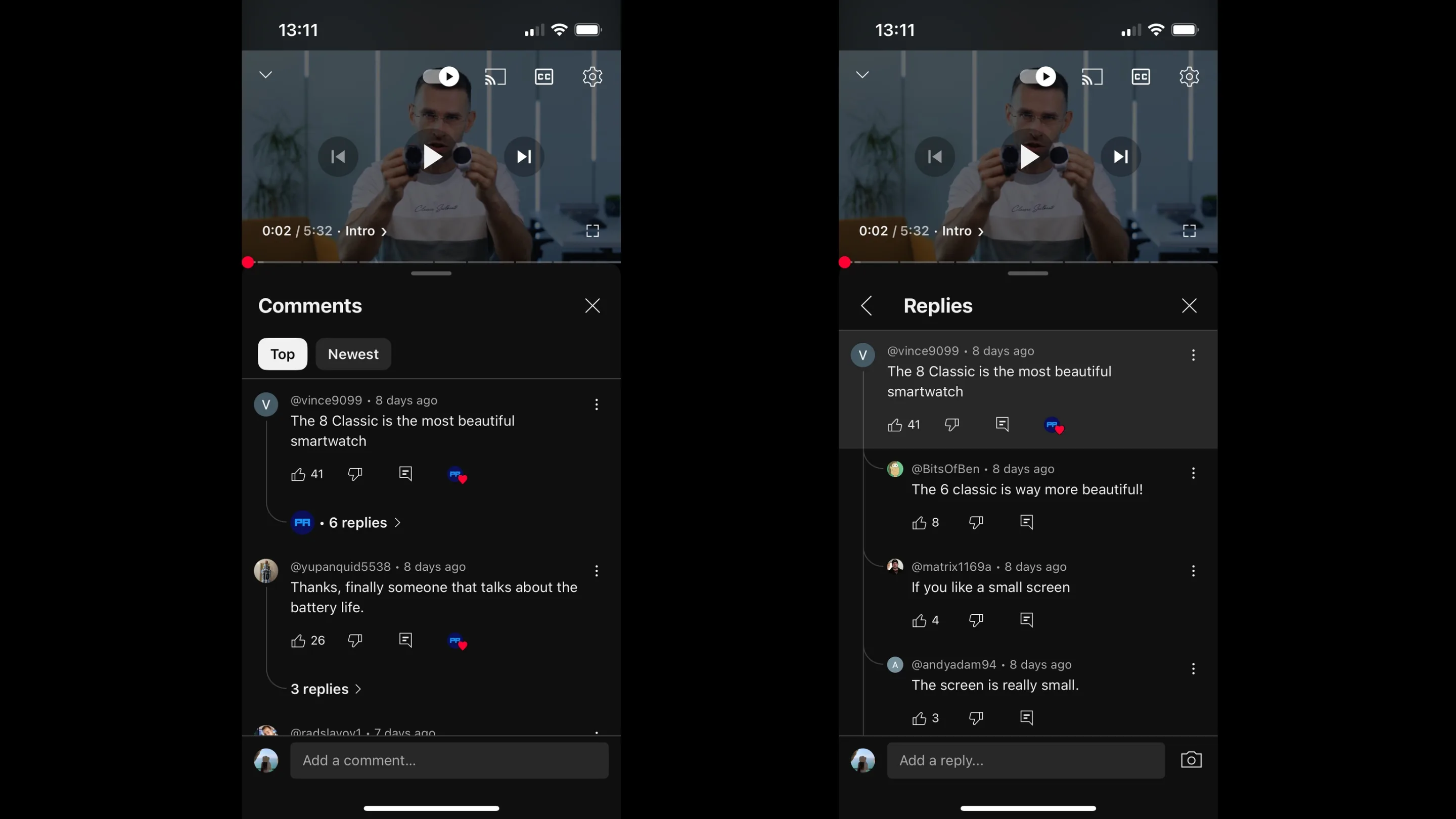 YouTube Comentários