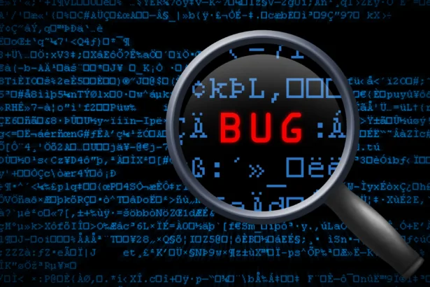 Representação do bug do milênio Linux com o Tux resistindo ao caos temporal