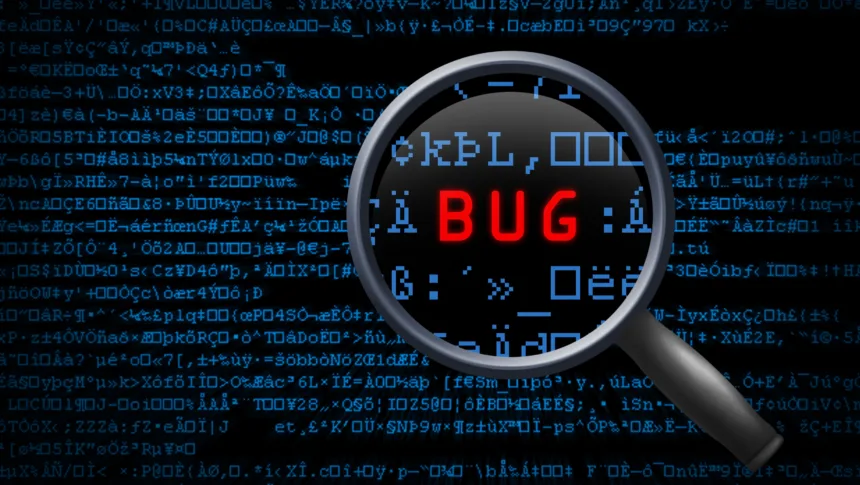 Representação do bug do milênio Linux com o Tux resistindo ao caos temporal
