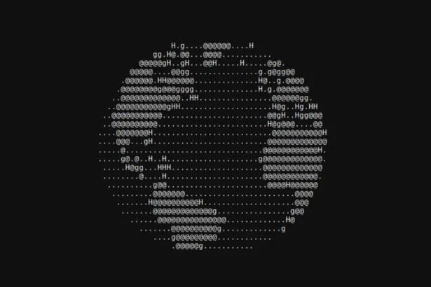 Arte ASCII gerada com figlet no terminal Linux com fonte slant.
