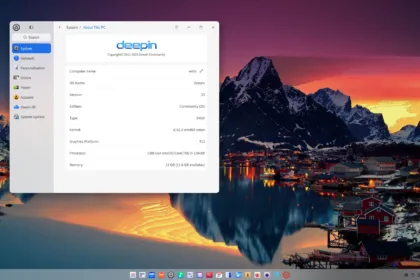ExTiX Deepin 25.7 Live com Firefox e Netflix em execução no desktop
