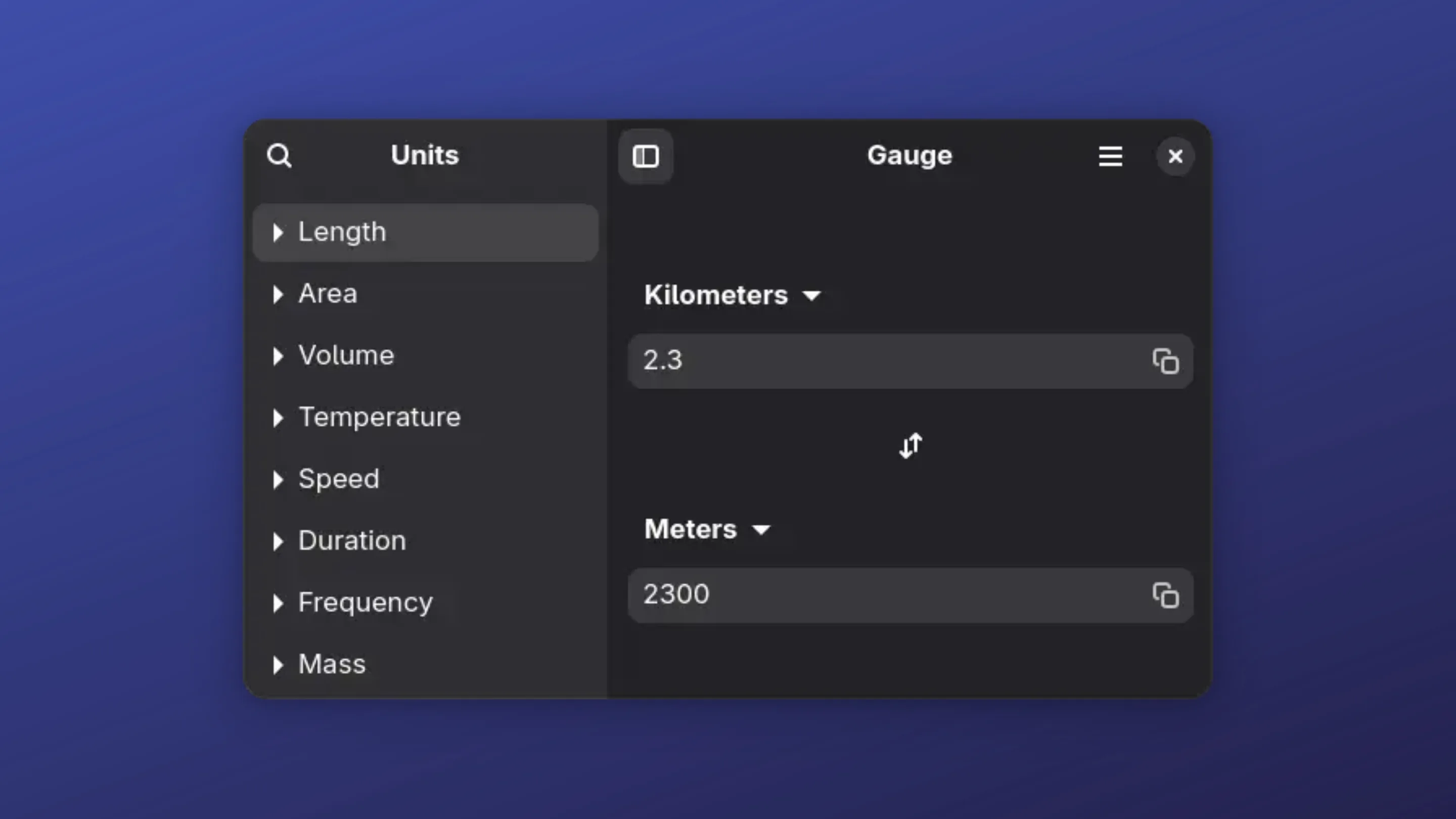 Imagem com a interface do Gauge