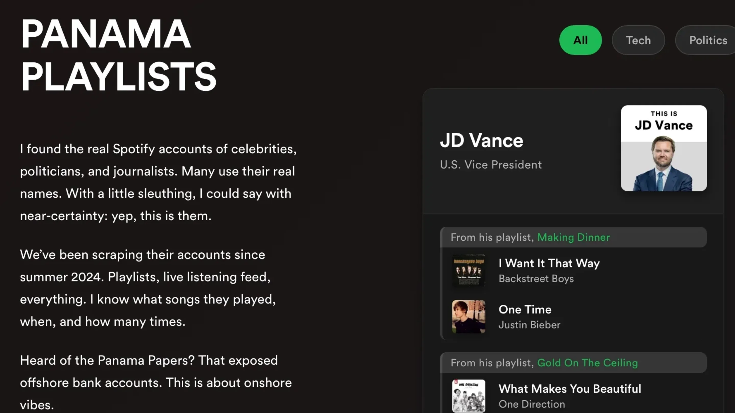 PANAMA Playlists