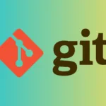Imagem do logo do Git com fundo colorido, representando o uso do Git no Linux para controle de versão e colaboração em código aberto