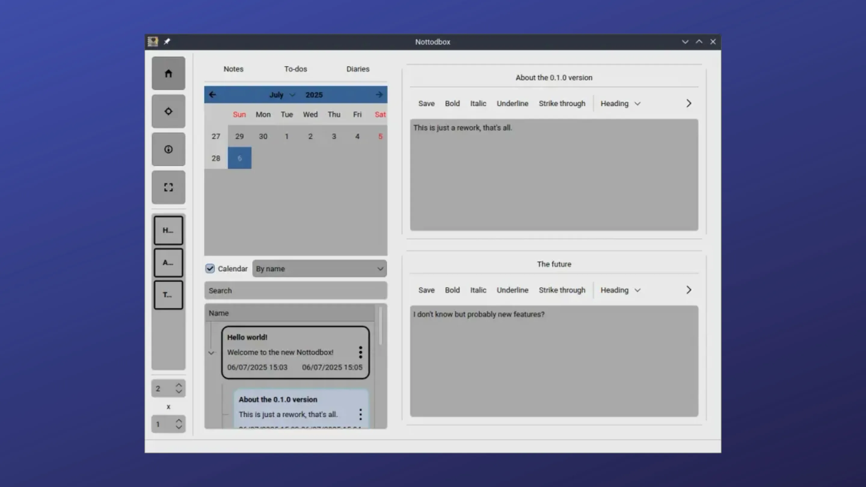 Imagem com a interface do Nottodbox