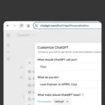 Personalização ChatGPT