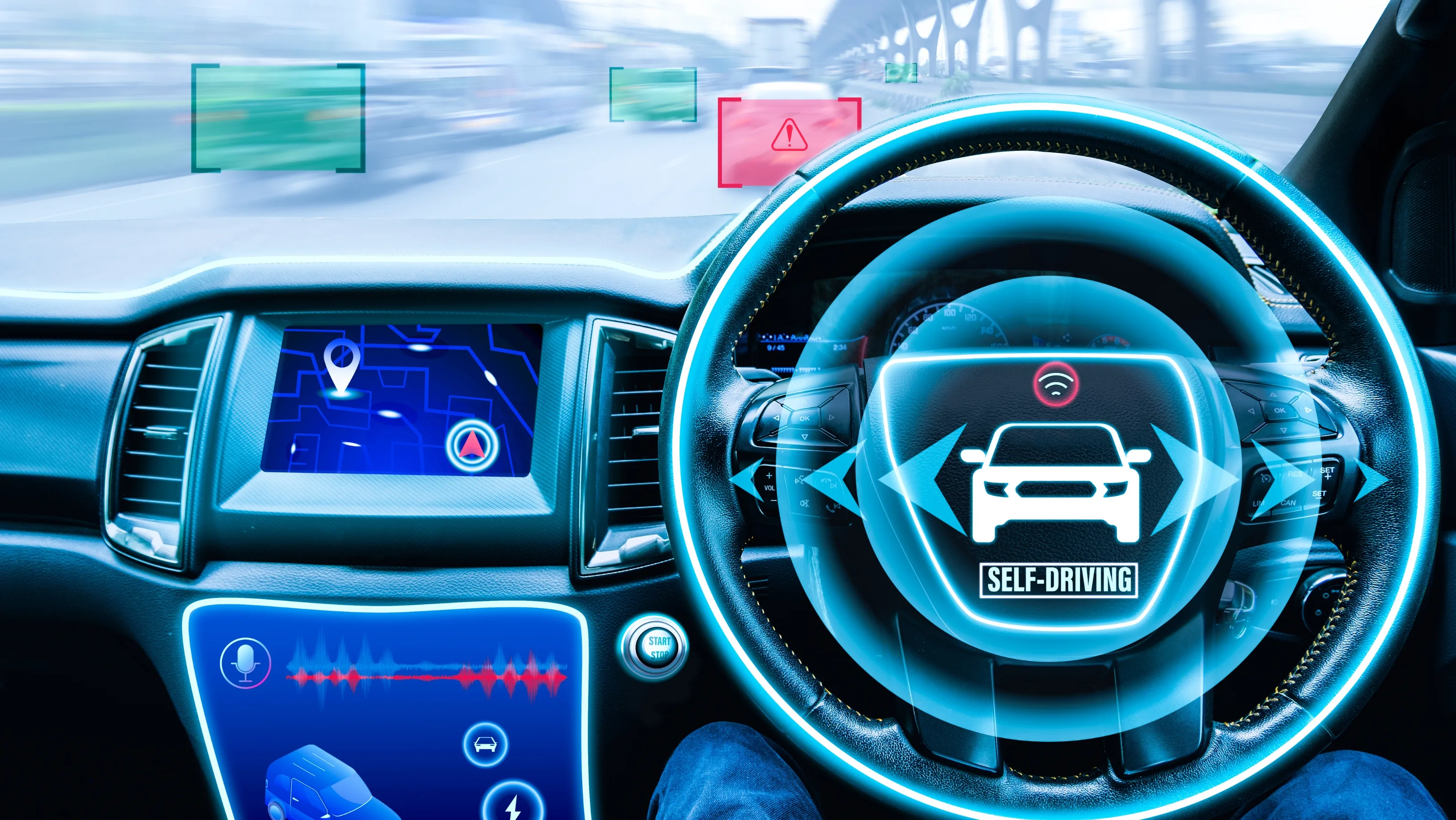 Painel de carro autônomo com sistema embarcado Linux