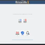 Captura de tela do Rescuezilla 2.6.1 exibindo a tela inicial com as opções Backup, Restore, Clone, Verify Image e Image Explorer (beta)