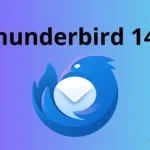 Logo do Thunderbird 140 sobre fundo degradê azul e roxo, destacando o lançamento da nova versão do cliente de e-mail open source.