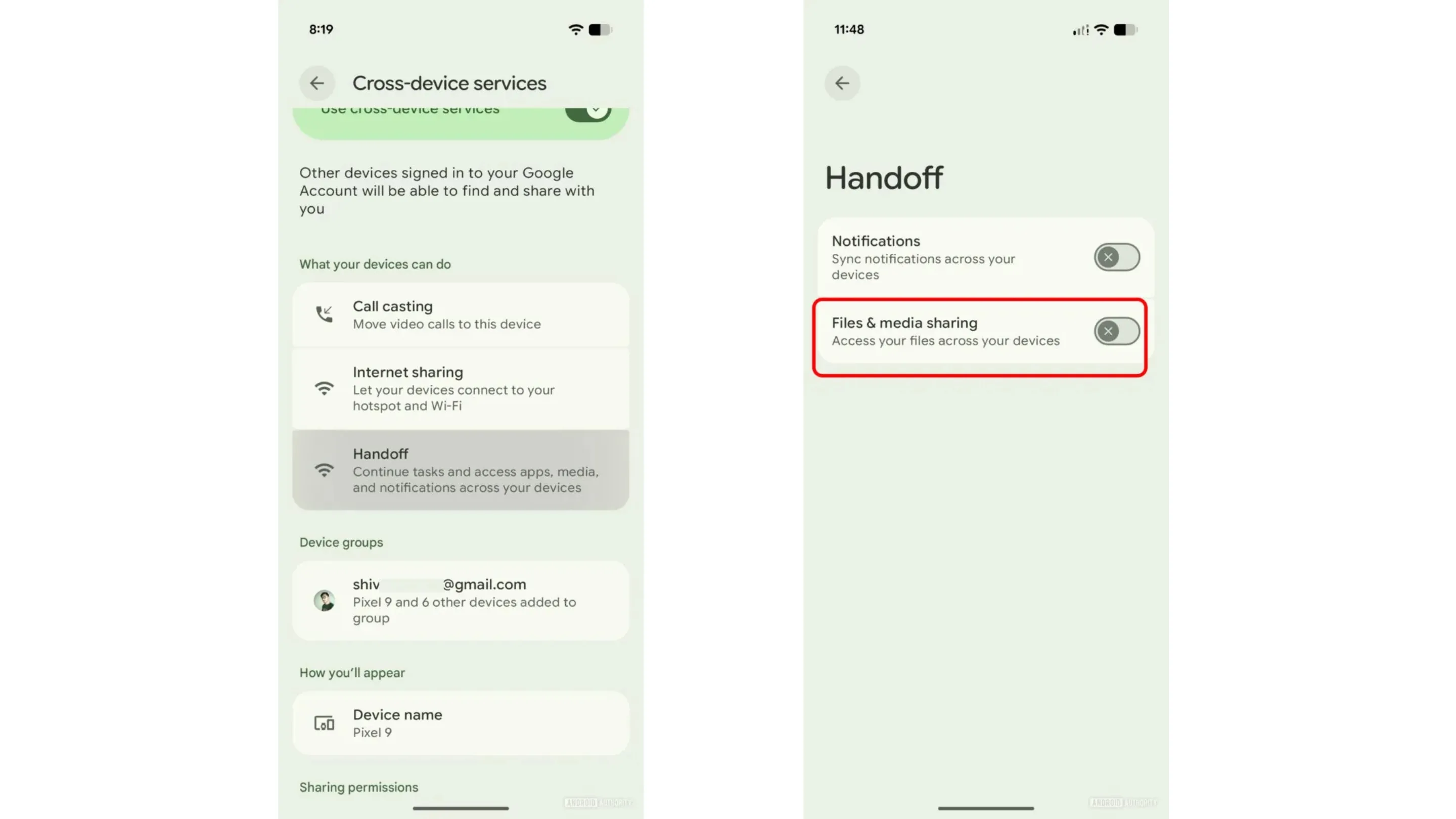Hndolff no Android