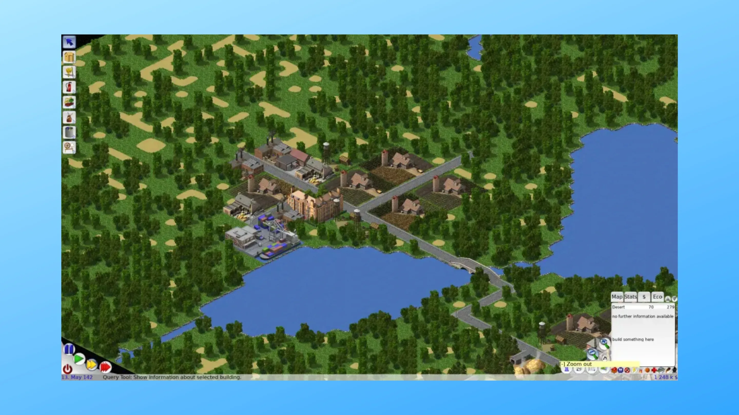 Imagem com a interface do Lincity-NG