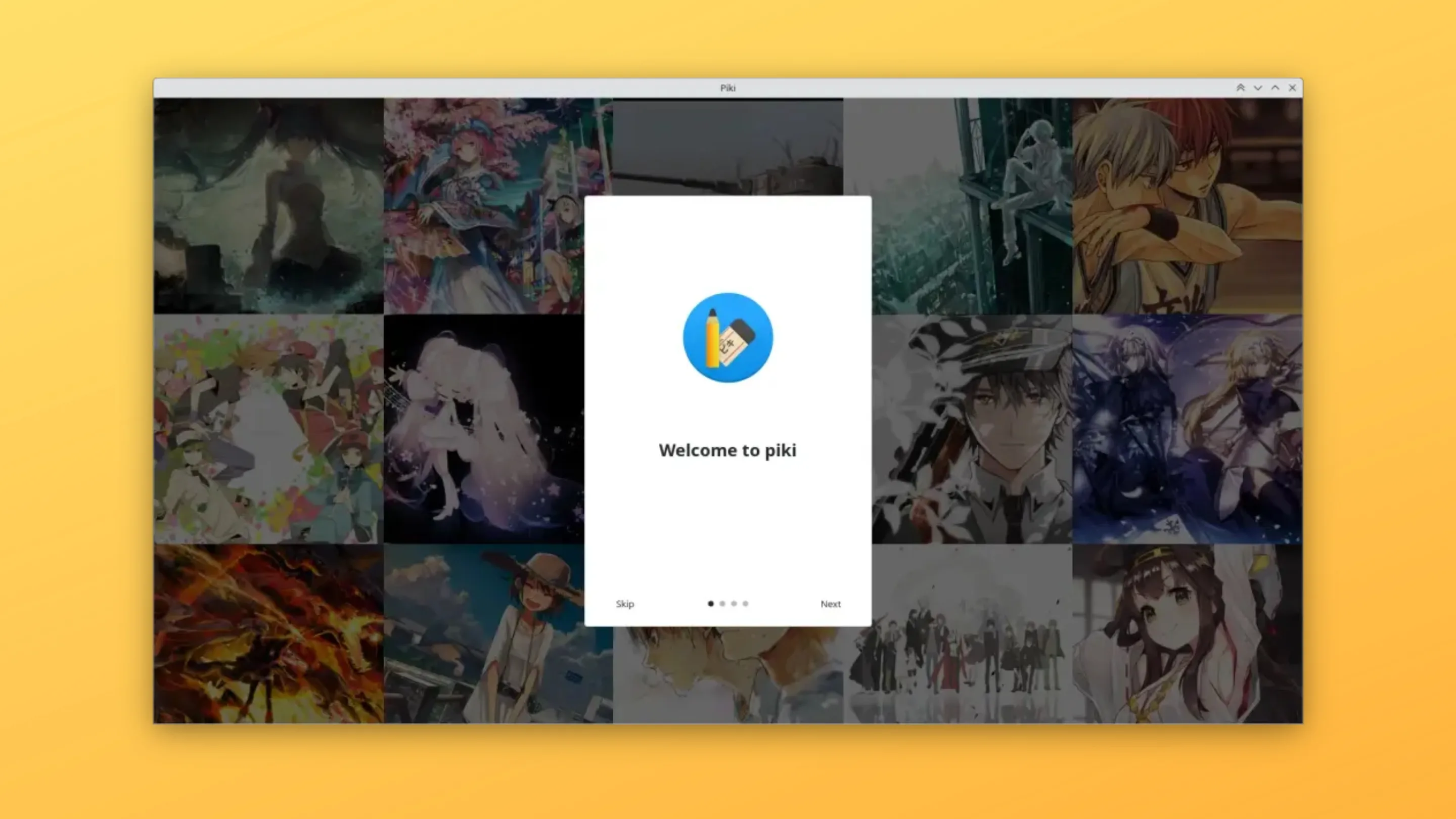 Imagem com a interface do Piki