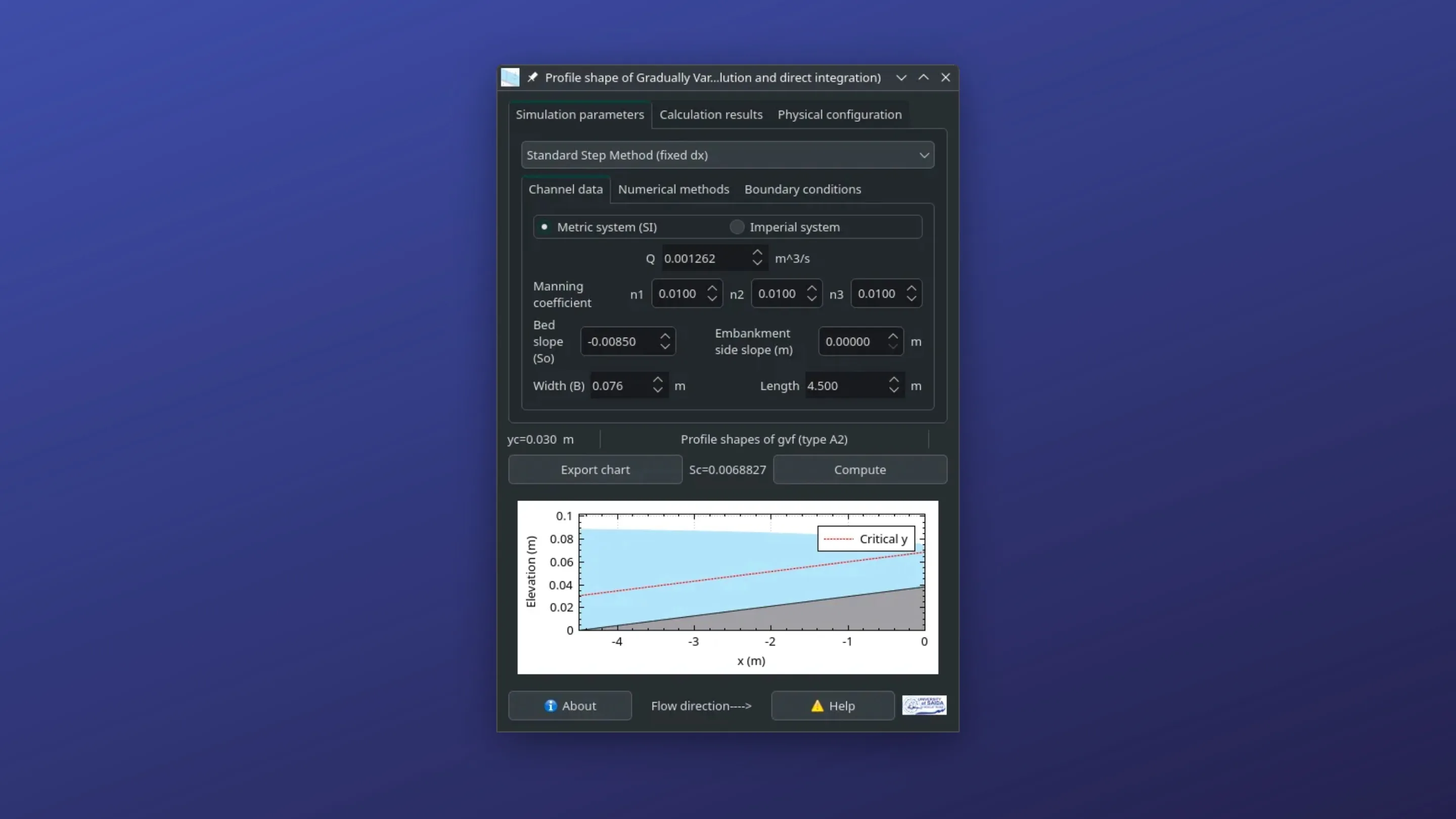 Instale o Hydraulics Channel GVF, um app de engenharia hidráulica, no Ubuntu, Fedora, Debian e outras distribuições Linux com Flatpak 2 Imagem com a logomarca do Hydraulics Channel GVF
