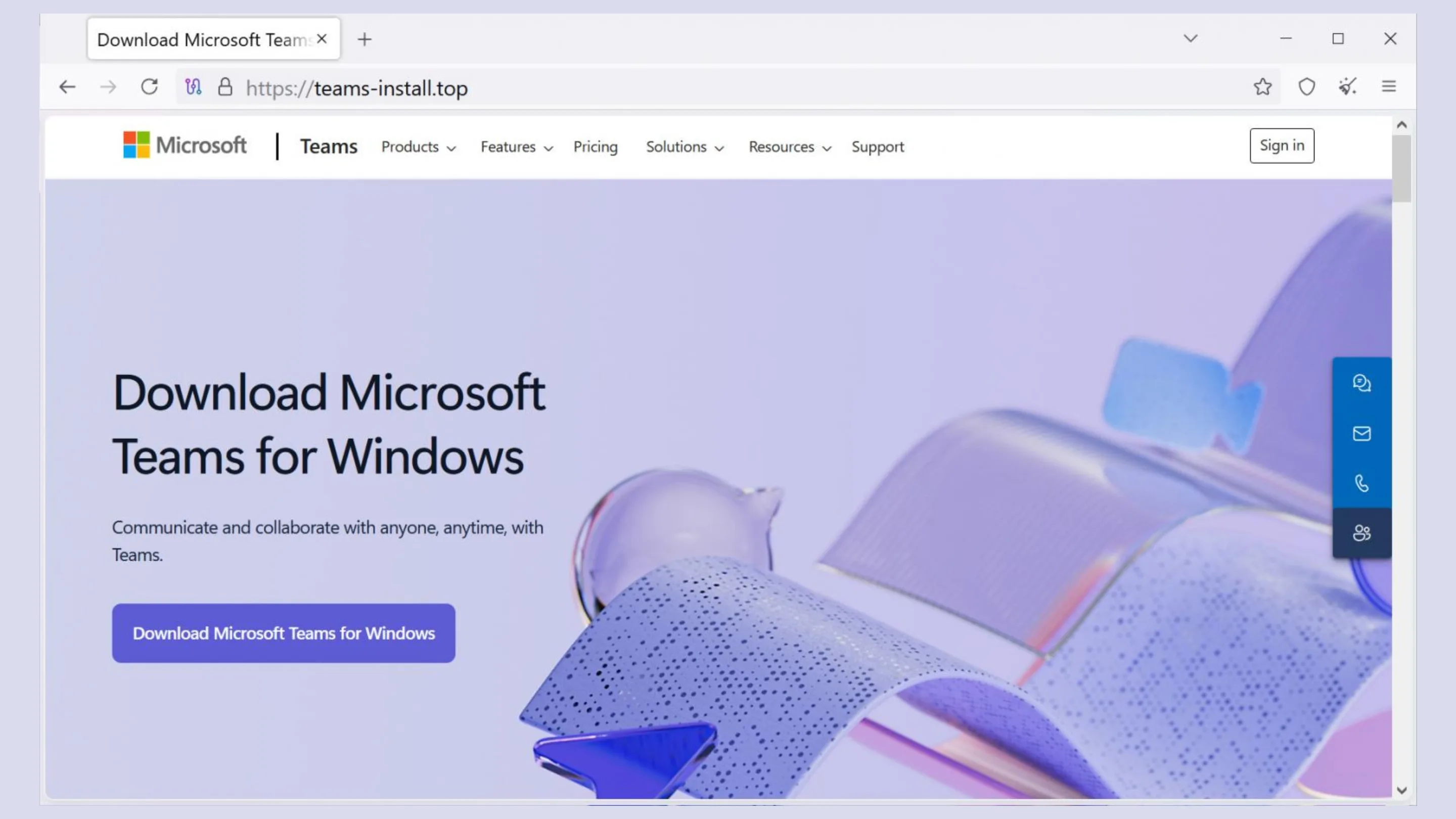 Site falso do Microsoft Teams promove instalador de malware Oyster