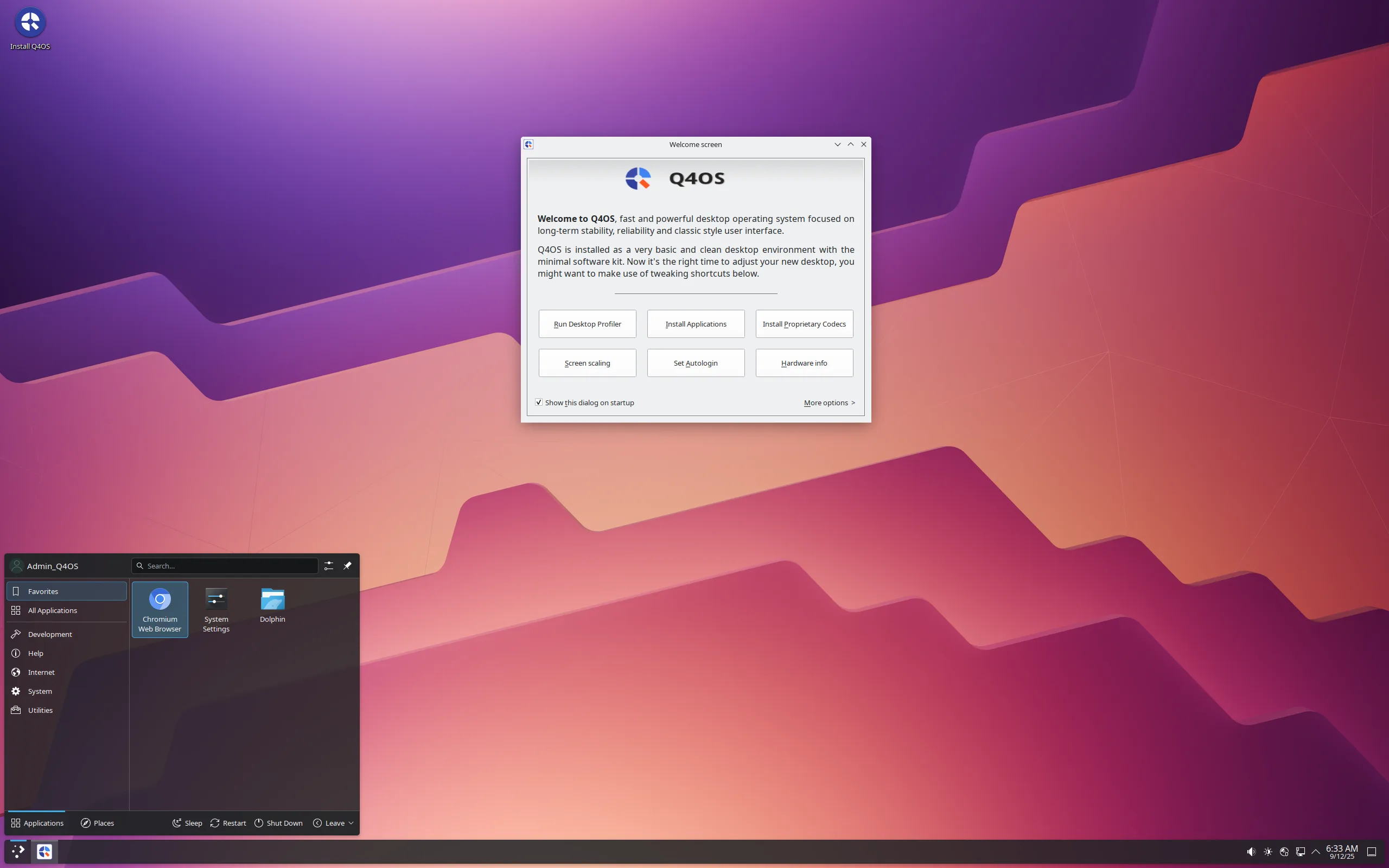 Q4OS 6.1 'Andromeda' é lançado com suporte de 5+ anos, base Debian 13 e a capacidade única de rodar Plasma e Trinity lado a lado 2 Q4OS 6.1 “Andromeda”