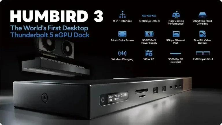 Humbird 3: O dock eGPU Thunderbolt 5 que você precisa conhecer