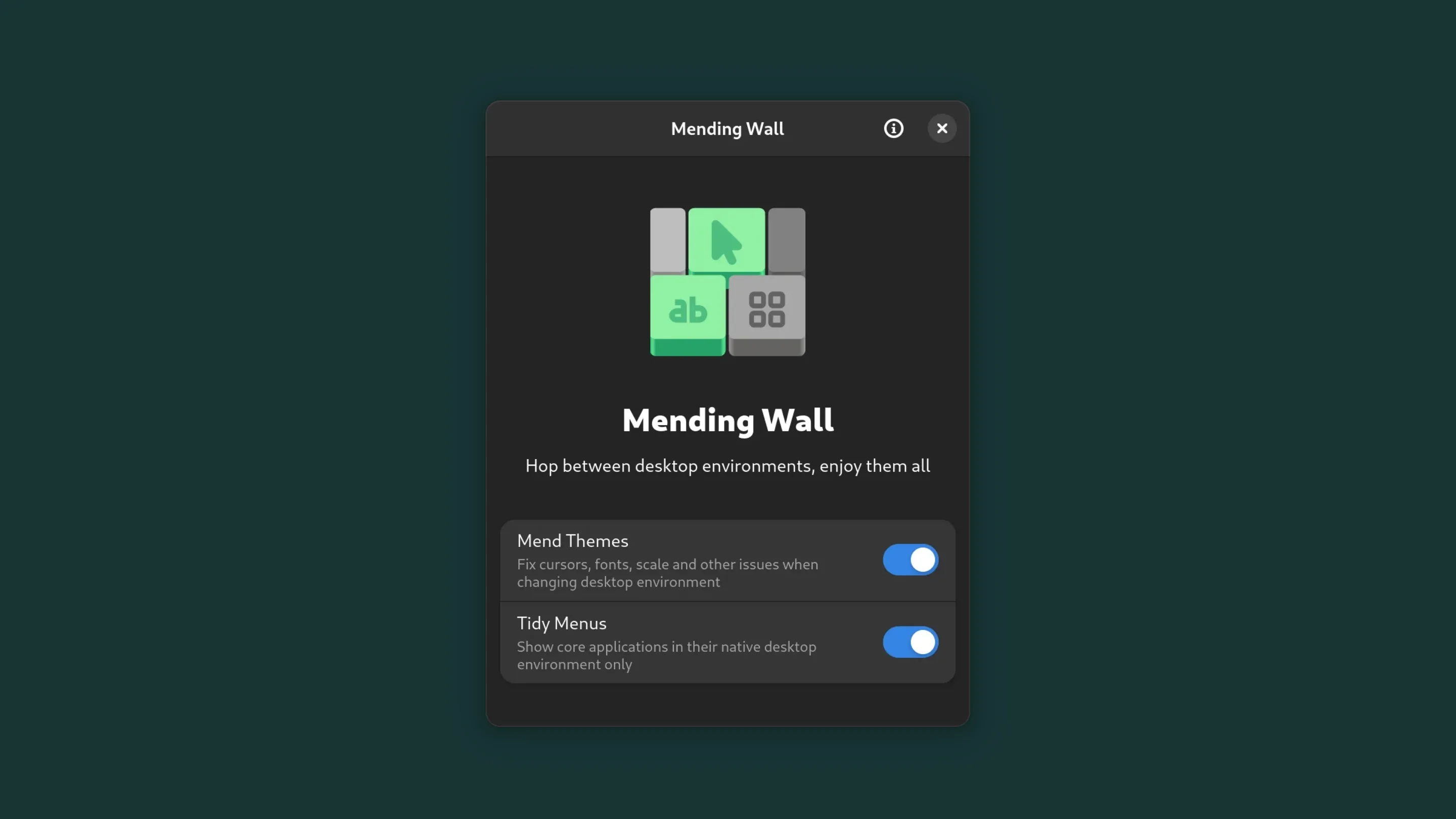 Imagem com a interface do Mending Wall