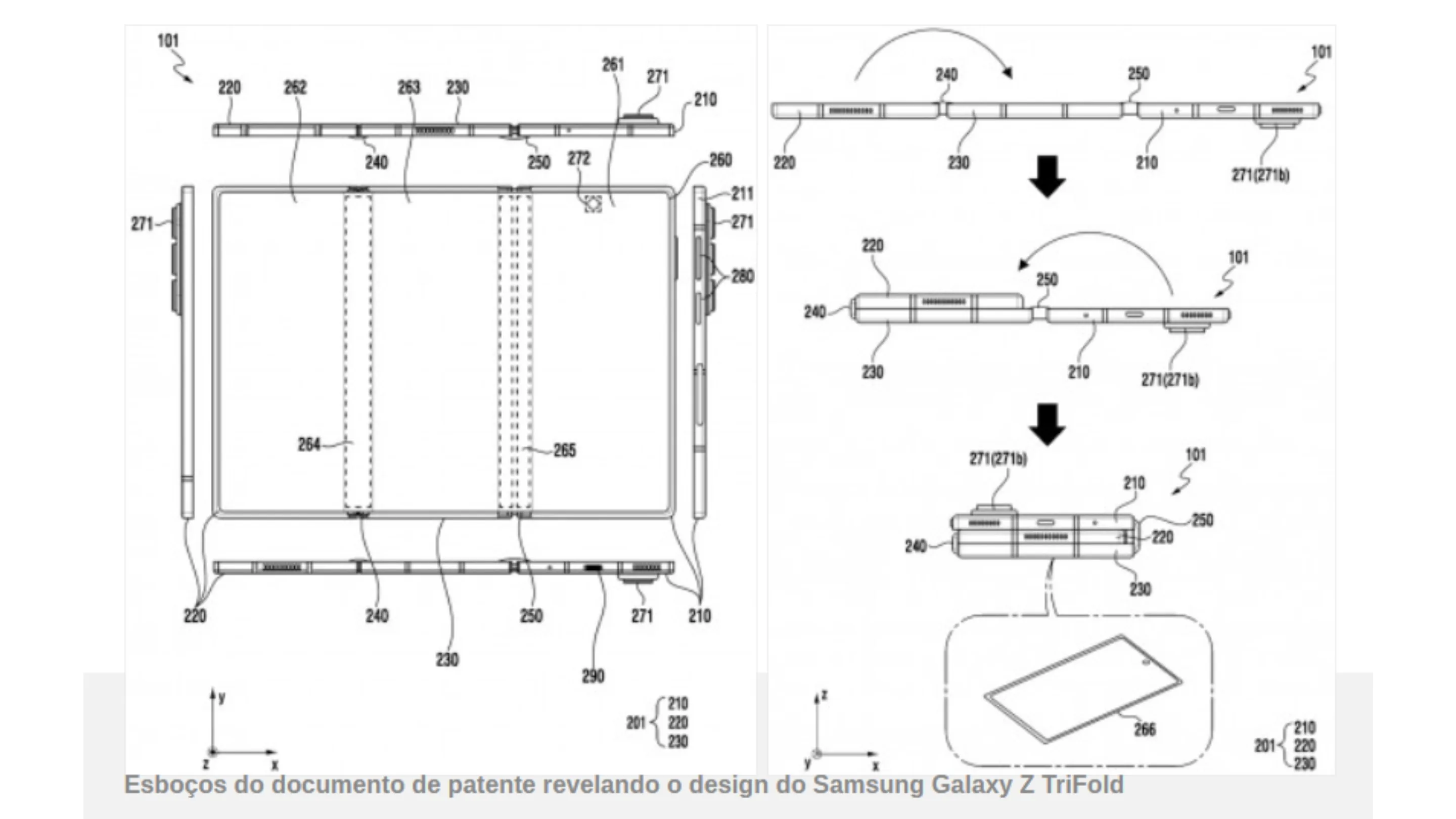 Patente do Galaxy Z TriFold revela design com 3 telas e 3 baterias 2 T9yvahE8 ultra dobravel apple nome 2