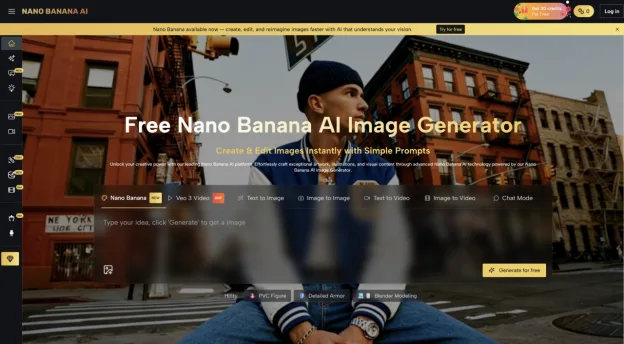 Veo 3 criador de vídeo IA grátis — Crie vídeos realistas com áudio usando o BananaImg AI 2 UZ8HsKct image