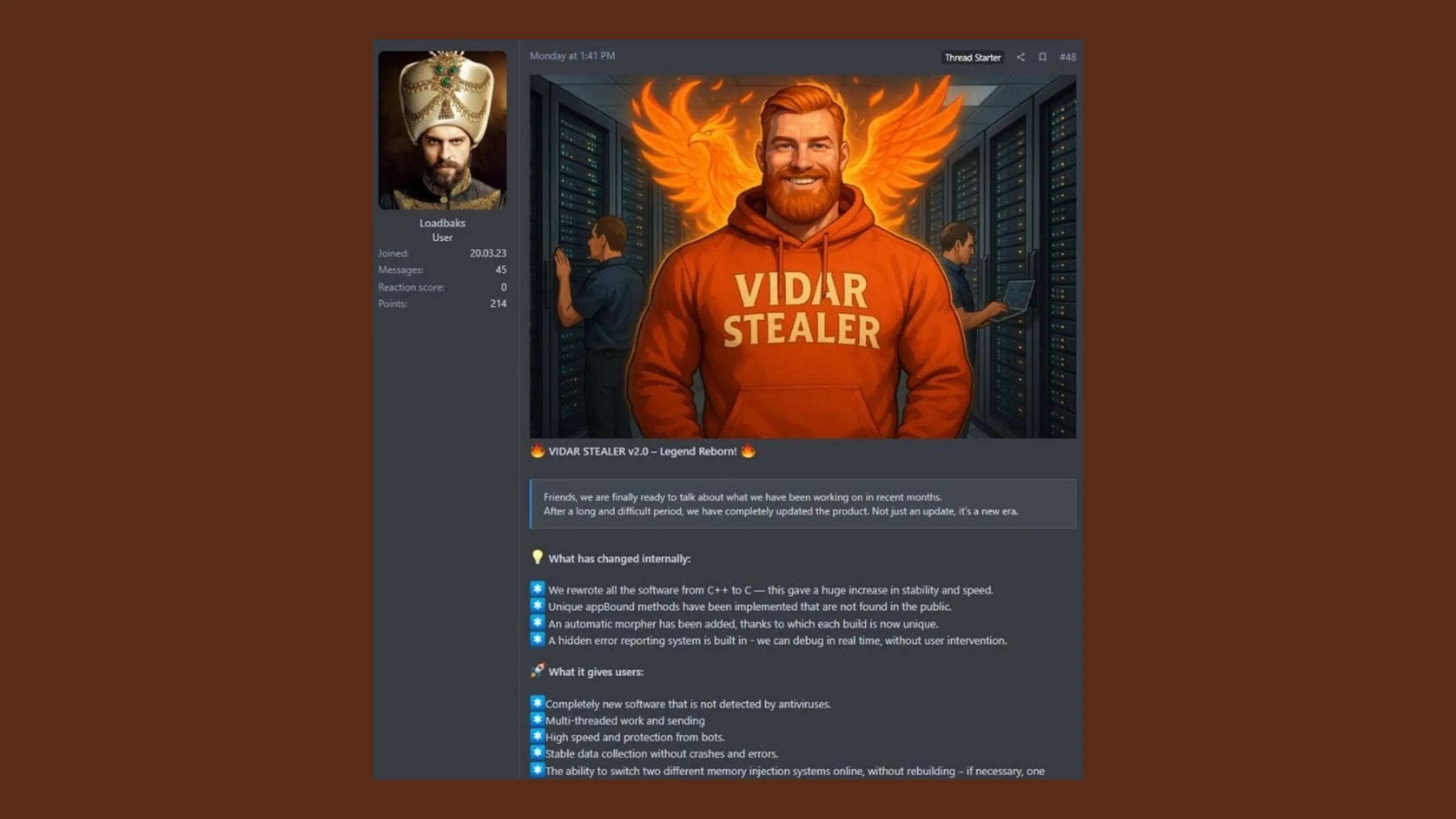 Vidar Stealer 2.0: malware ignora proteção do Chrome 2 Vidar Stealer 2