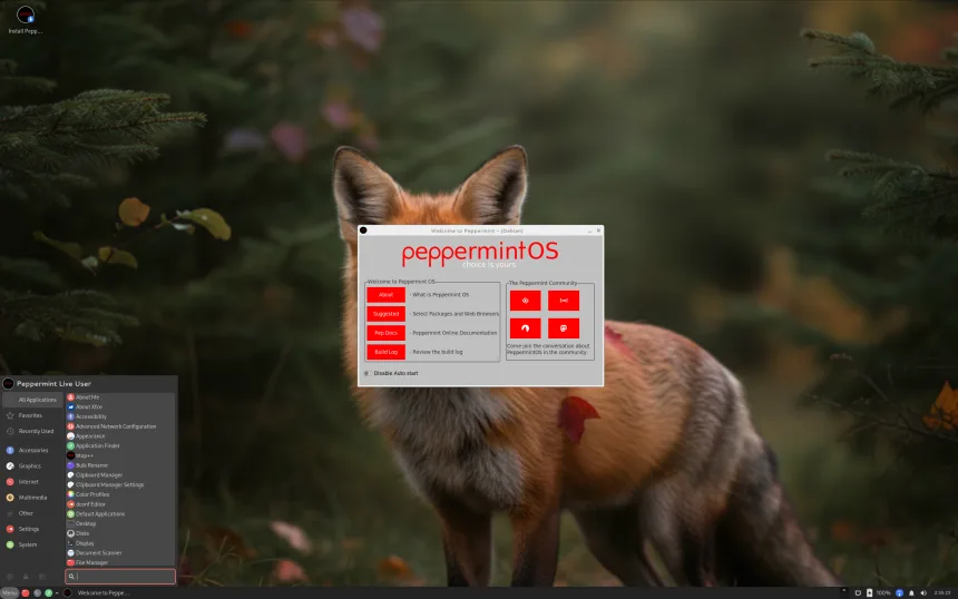 WKJSgetD peppermint debian trixie