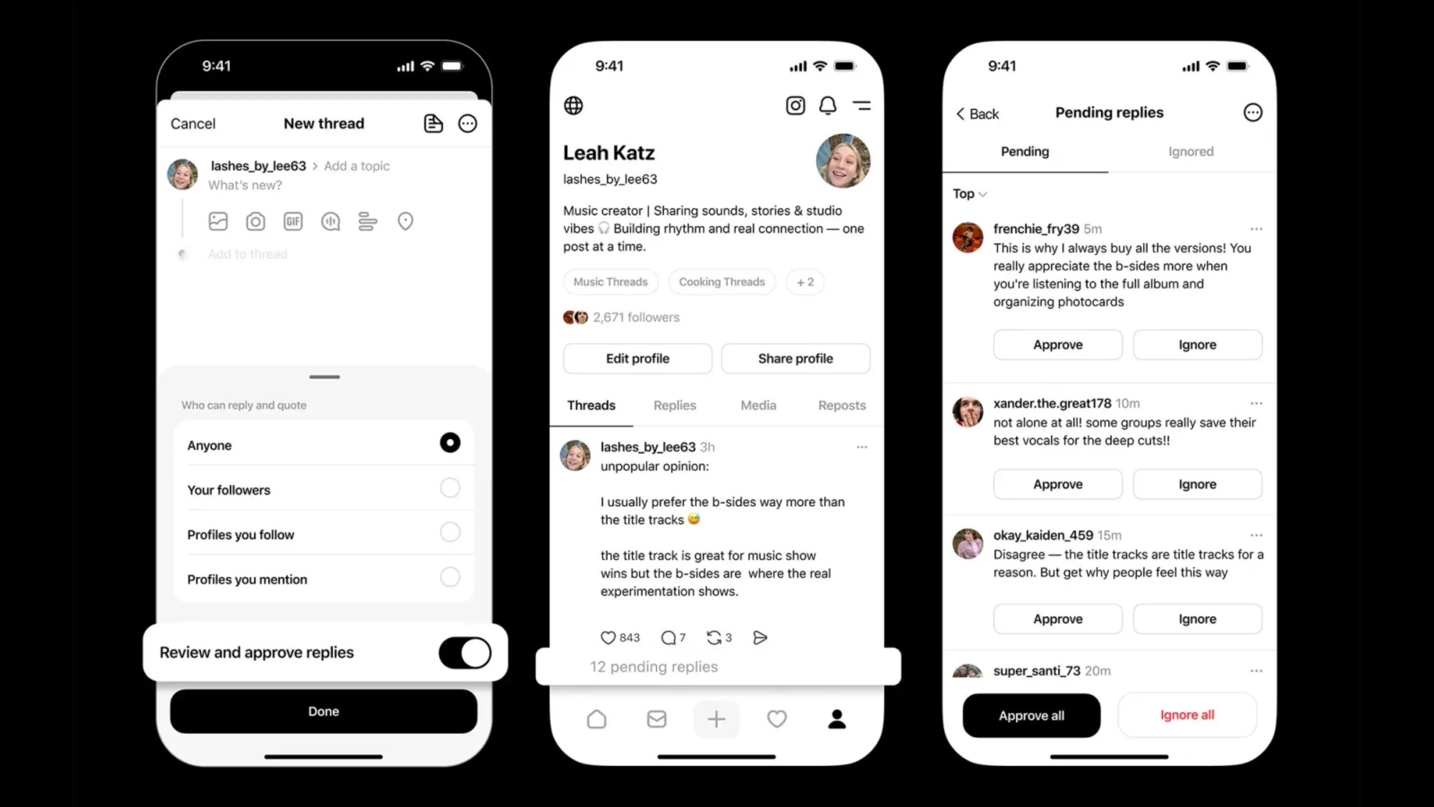 Threads ganha aprovação de respostas e novos filtros de atividade 2 Threads