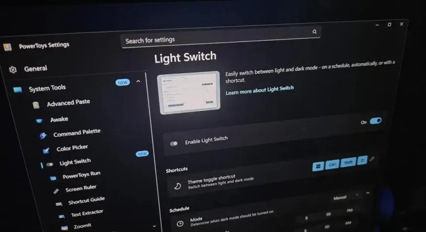 Problemas no Windows 11: A mudança automática de tema do PowerToys