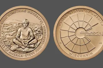 Novas moedas de um dólar homenageiam Steve Jobs e Cray-1 nos EUA