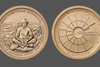 Novas moedas de um dólar homenageiam Steve Jobs e Cray-1 nos EUA