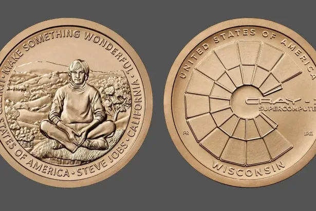 Novas moedas de um dólar homenageiam Steve Jobs e Cray-1 nos EUA