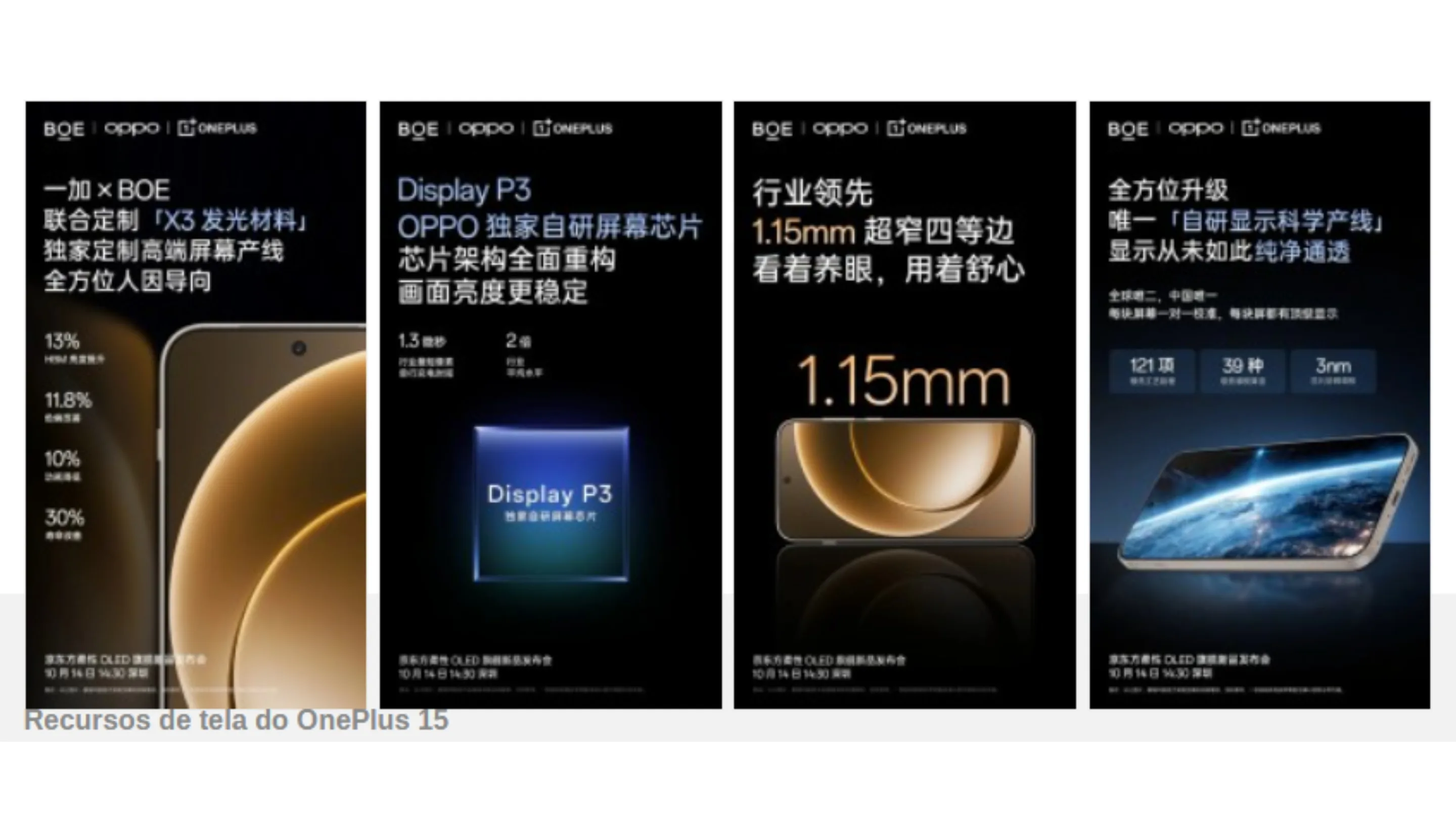 Tela do OnePlus 15: 165Hz com polêmico downgrade 2 OnePlus 15