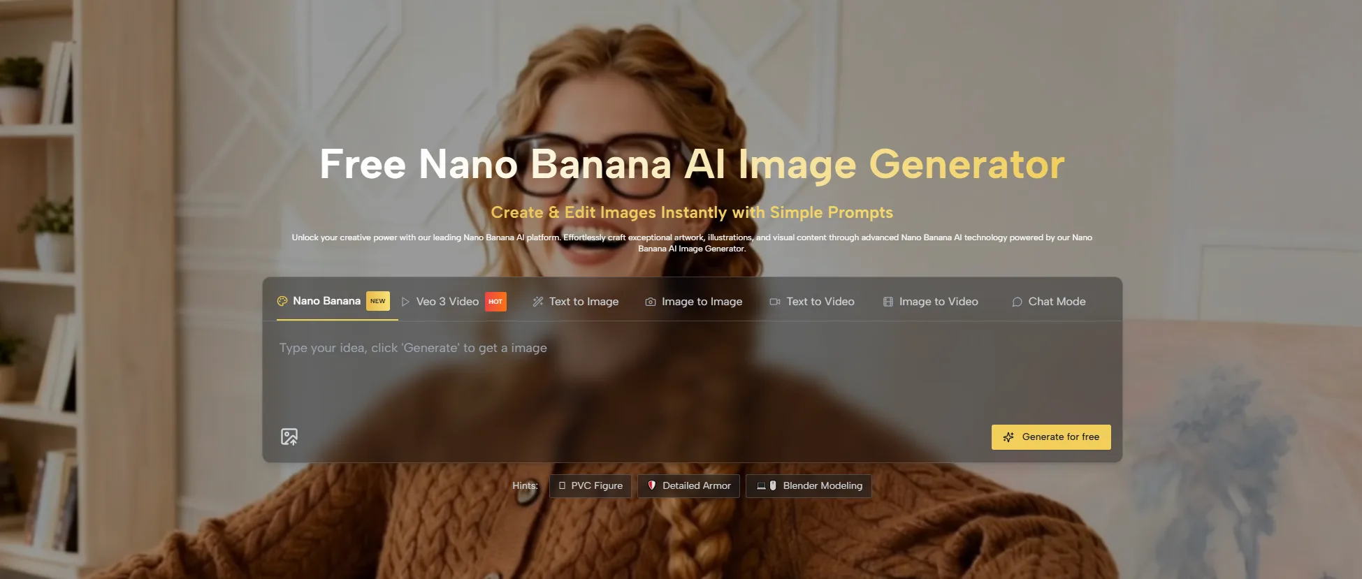 Veo 3 criador de vídeo IA grátis — Crie vídeos realistas com áudio usando o BananaImg AI 1 nano banana ai image creator editor free 2025 bananaimg ai 10 31 2025 07 10 pm