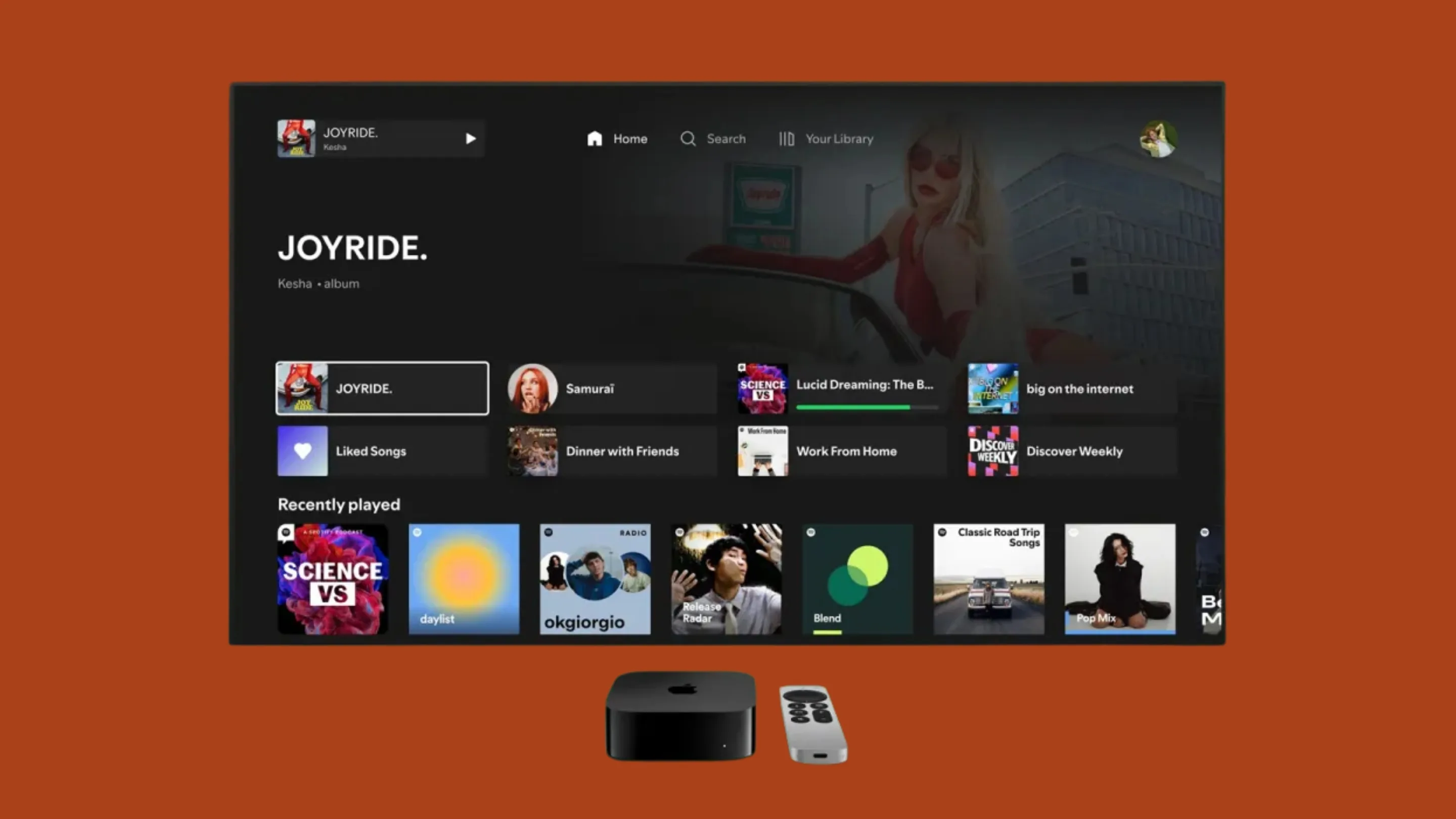 Spotify lança novo app para Apple TV com foco em vídeo e letras 1 Imagem: 9to5Mac