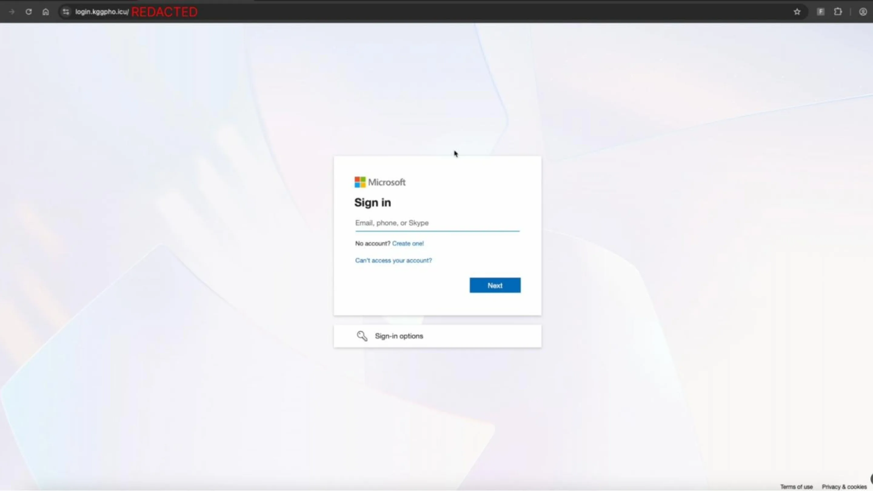 Golpe no LinkedIn: Falso convite de diretoria rouba contas Microsoft 2 Página de phishing que captura credenciais da Microsoft.