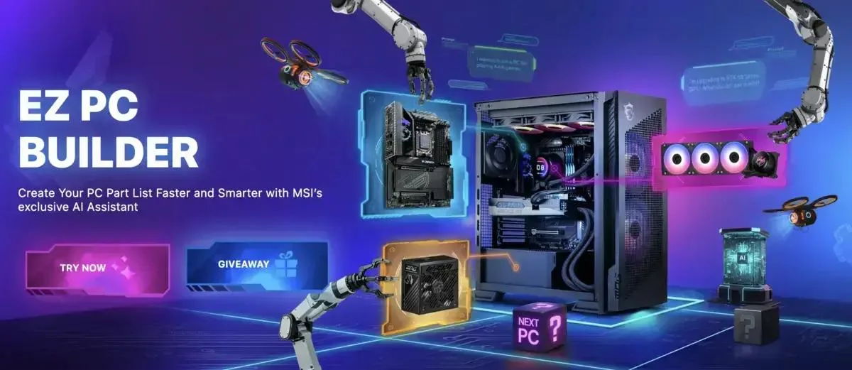MSI apresenta assistente de montagem de PCs com recomendações de CPU