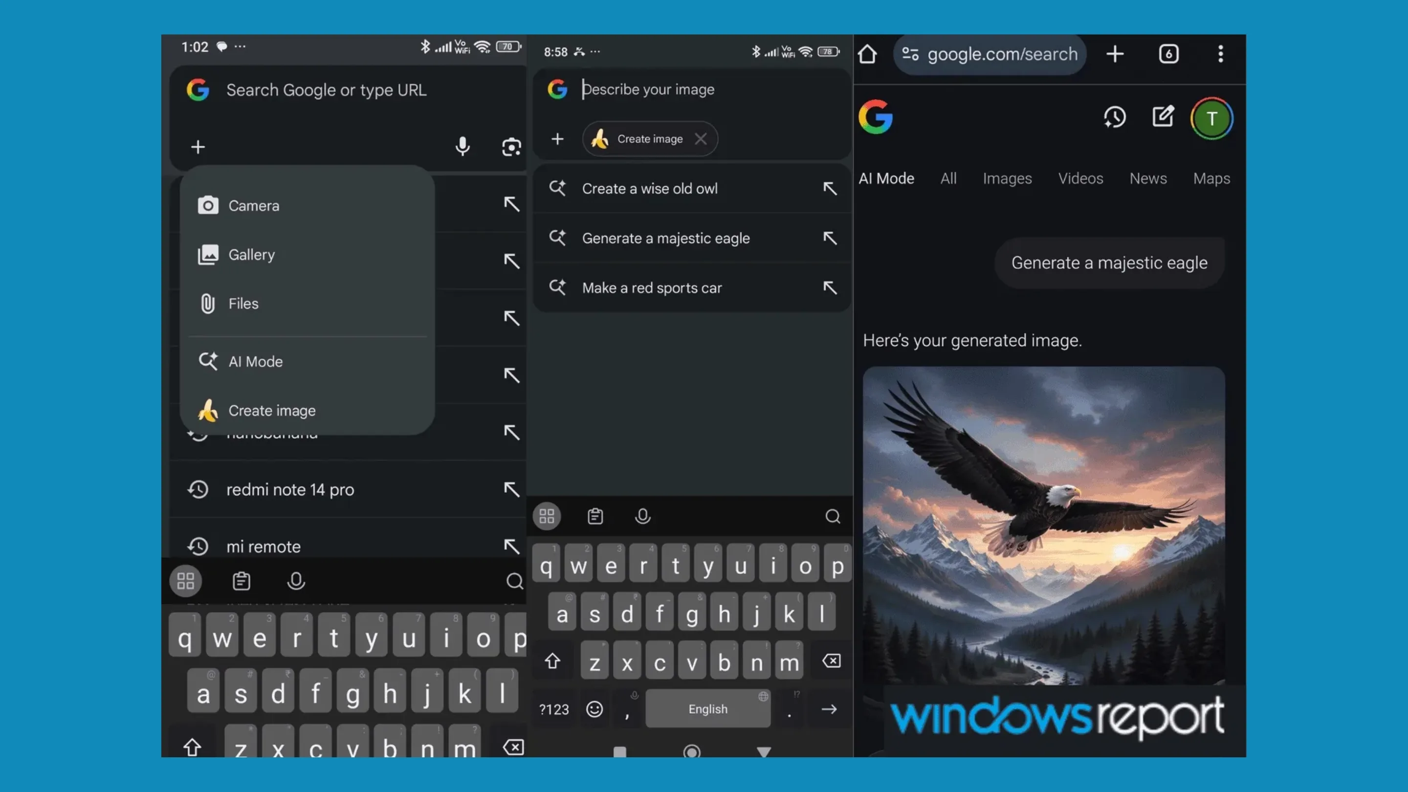 Nano Banana cria imagens no Chrome Android 2 Nano Banana