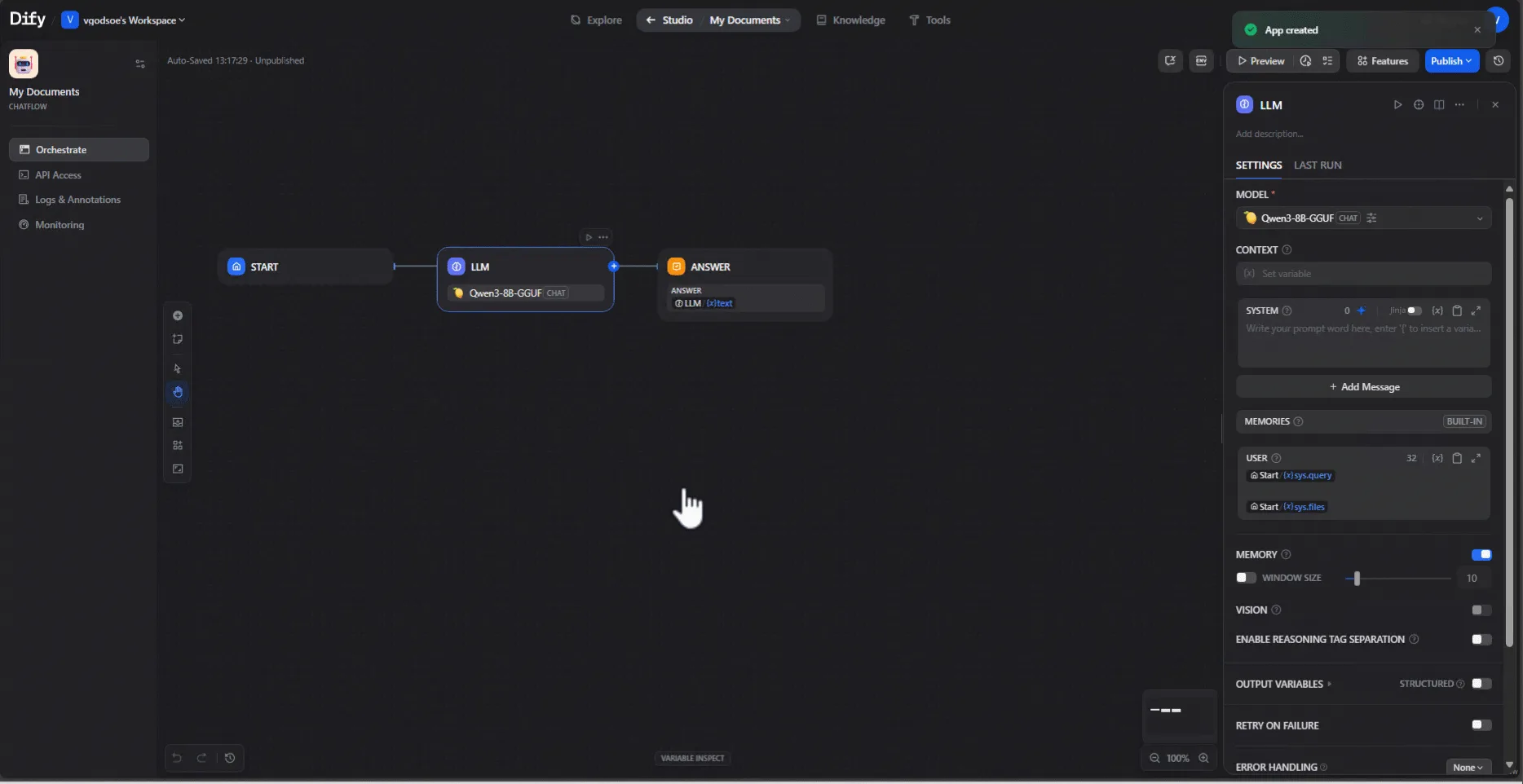 Guia: como criar um “ChatGPT” privado para seus documentos usando Dify e AMD Ryzen AI 4 7tX1LXAU image 2