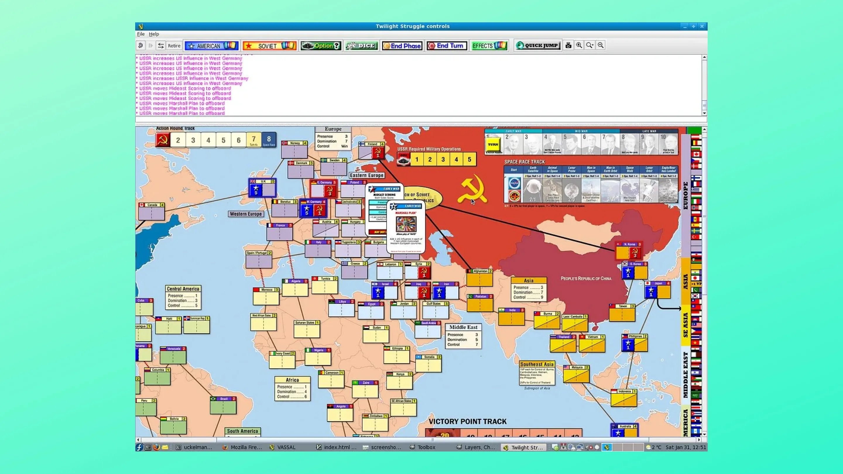 Imagem com a interface do Vassal