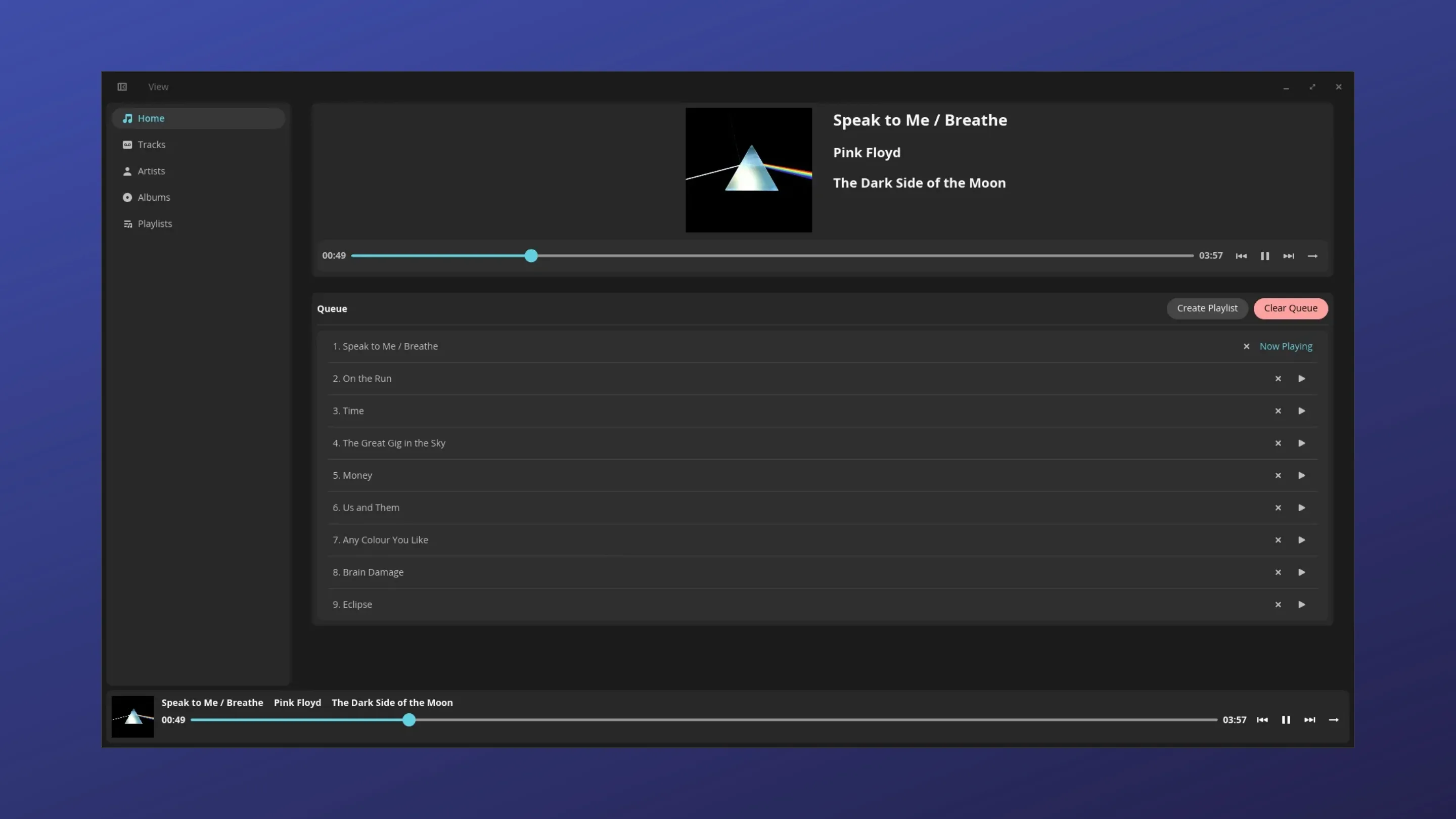 Instale o Nova Music, um player de música, no Ubuntu, Fedora, Debian e outras distribuições Linux com Flatpak 2 Imagem com a interface do Nova Music