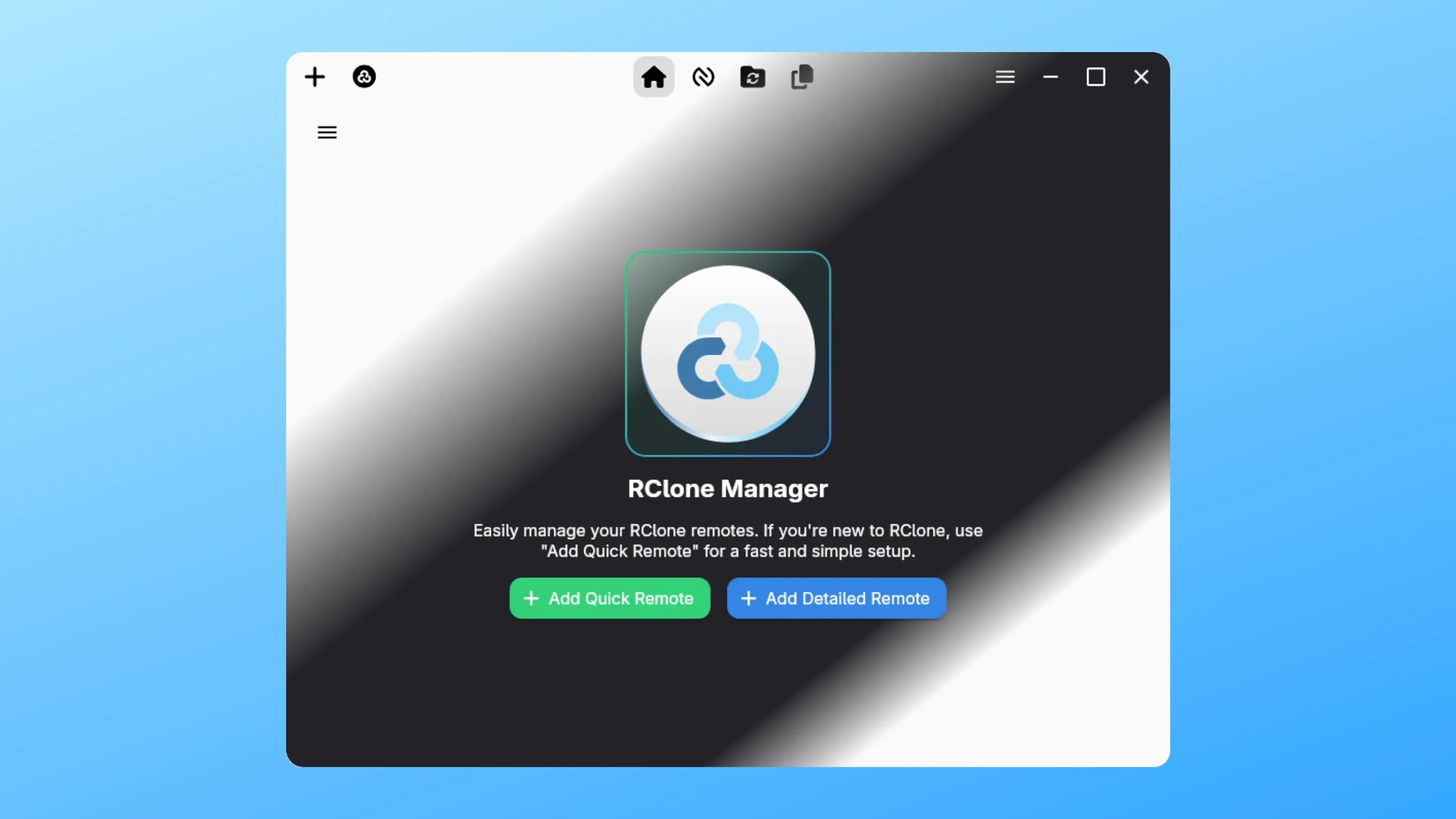 Instale o Rclone Manager, um GUI para rclone, no Ubuntu, Fedora, Debian e outras distribuições Linux com Flatpak 2 Imagem com a interface do Rclone Manager